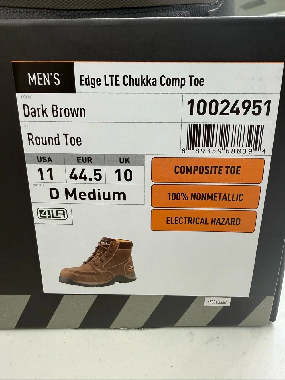 Ariat Brown Lace-Up Composite Toe Work Boots